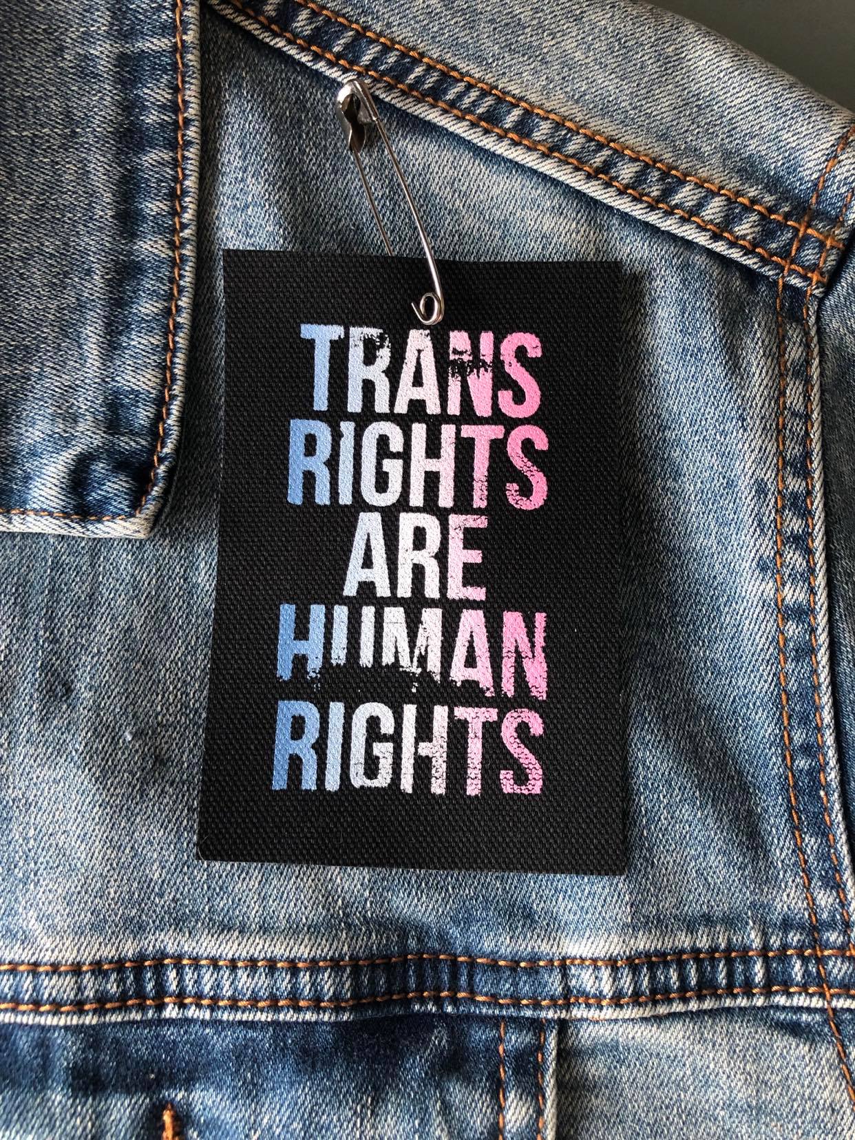 Trans Patch, Queer Pride Patch, LGBTQ Gift, Punk Patches ,Denim