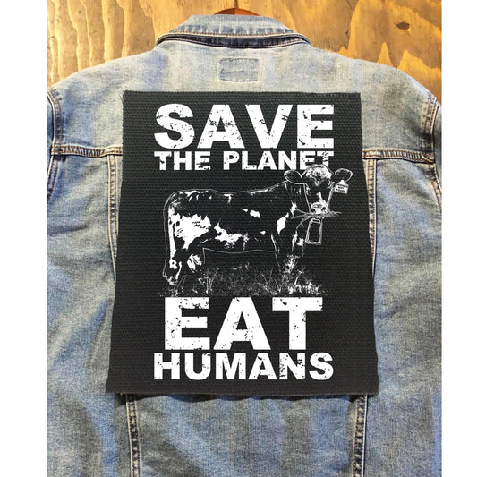 Save The Planet Vegan Back Patch, Friends Not Food