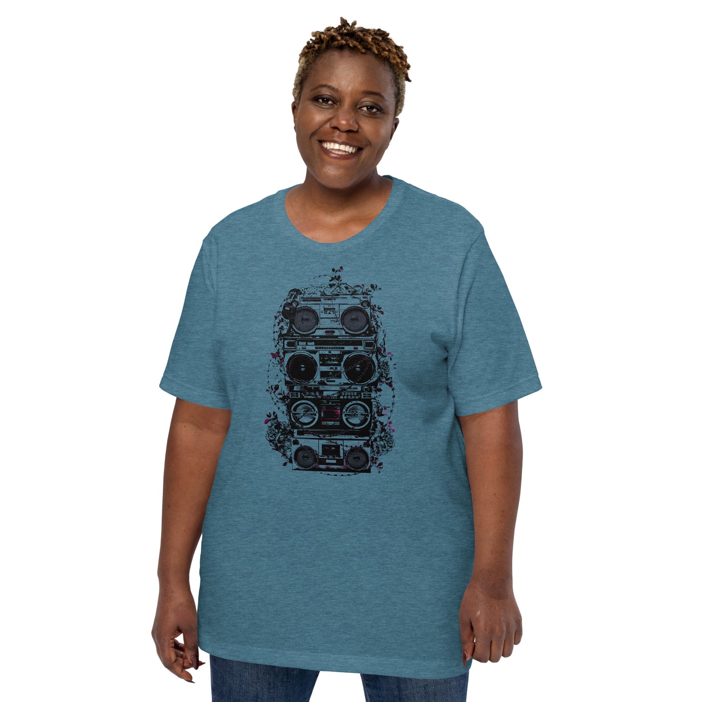 Boombox Razor Wire Vintage Tee Shirt, Music Graphic tee, Oversized T shirt, Unisex t-shirt