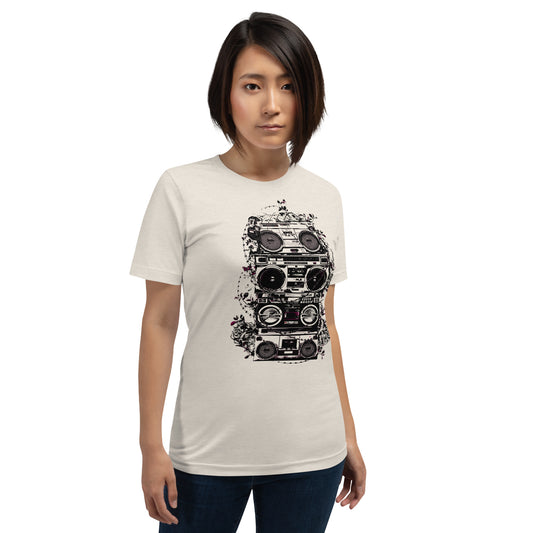 Boombox Razor Wire Vintage Tee Shirt, Music Graphic tee, Oversized T shirt, Unisex t-shirt